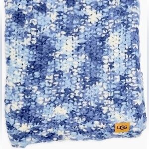 🆕UGG® Sylvie Throw Blanket One Size, NOBLE BLUE Multicolored Suer Soft Yarn NWT